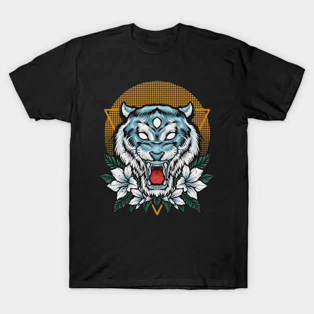 White tiger T-Shirt by vhiente